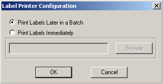 Label Printer Config Dialog